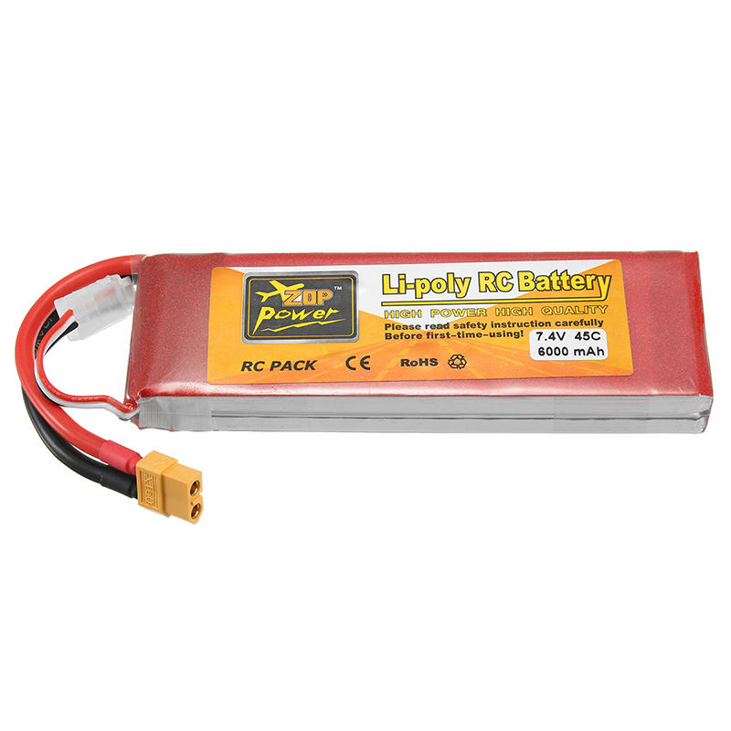 2PcsZOPPower74V6000mAh45C2SLipoBatteryXT60PlugForRcRacingCar-1643994-3