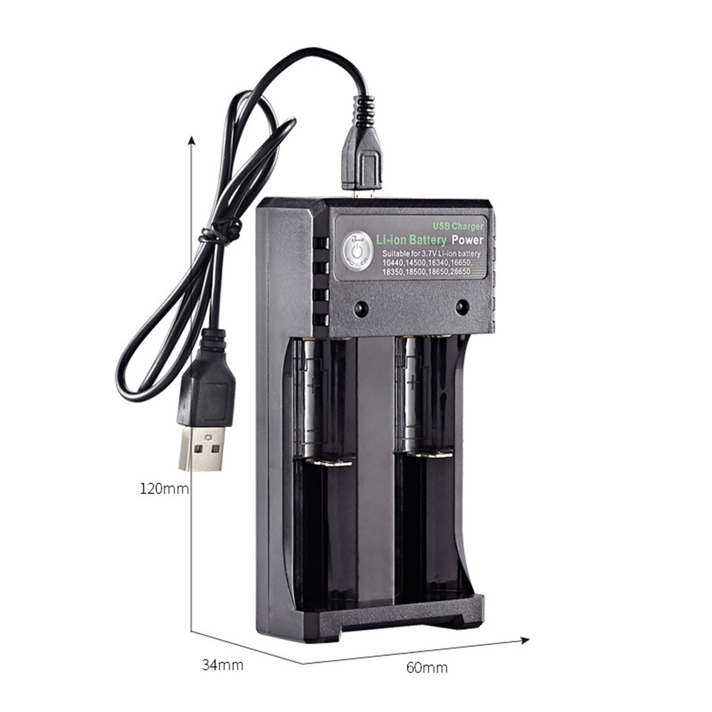 2Slot18650BatteryChargerCH2USBDC5V1-2AInputDC42V1000mAOutputfor37VLi-ionBattery104401450016340166501-1994291-8