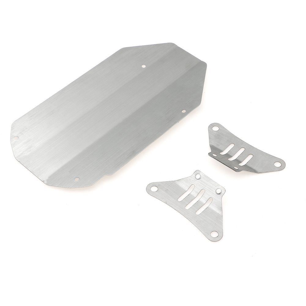 304StainlessSteelChassisFrontAndRearGuardsScratch-ResistantAndAnti-ScratchPlatesfor110TAMIYATT02RCCa-2003683-5