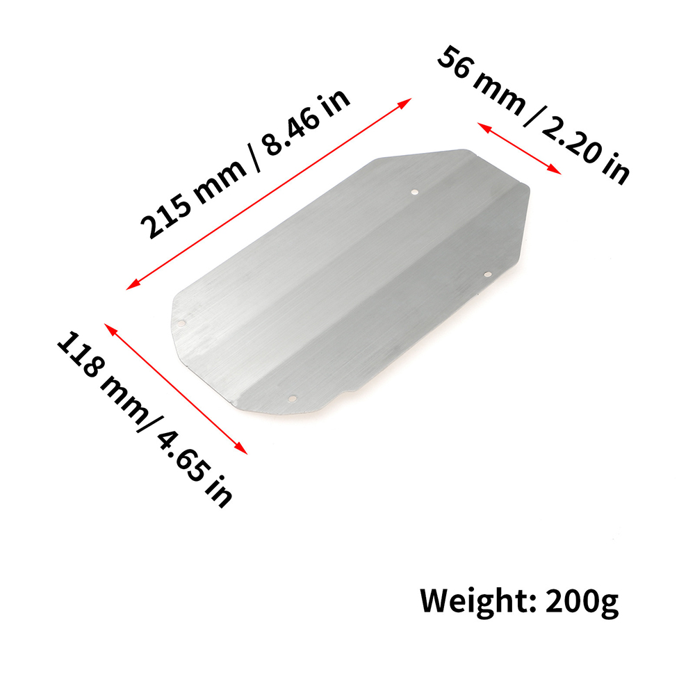 304StainlessSteelChassisFrontAndRearGuardsScratch-ResistantAndAnti-ScratchPlatesfor110TAMIYATT02RCCa-2003683-6