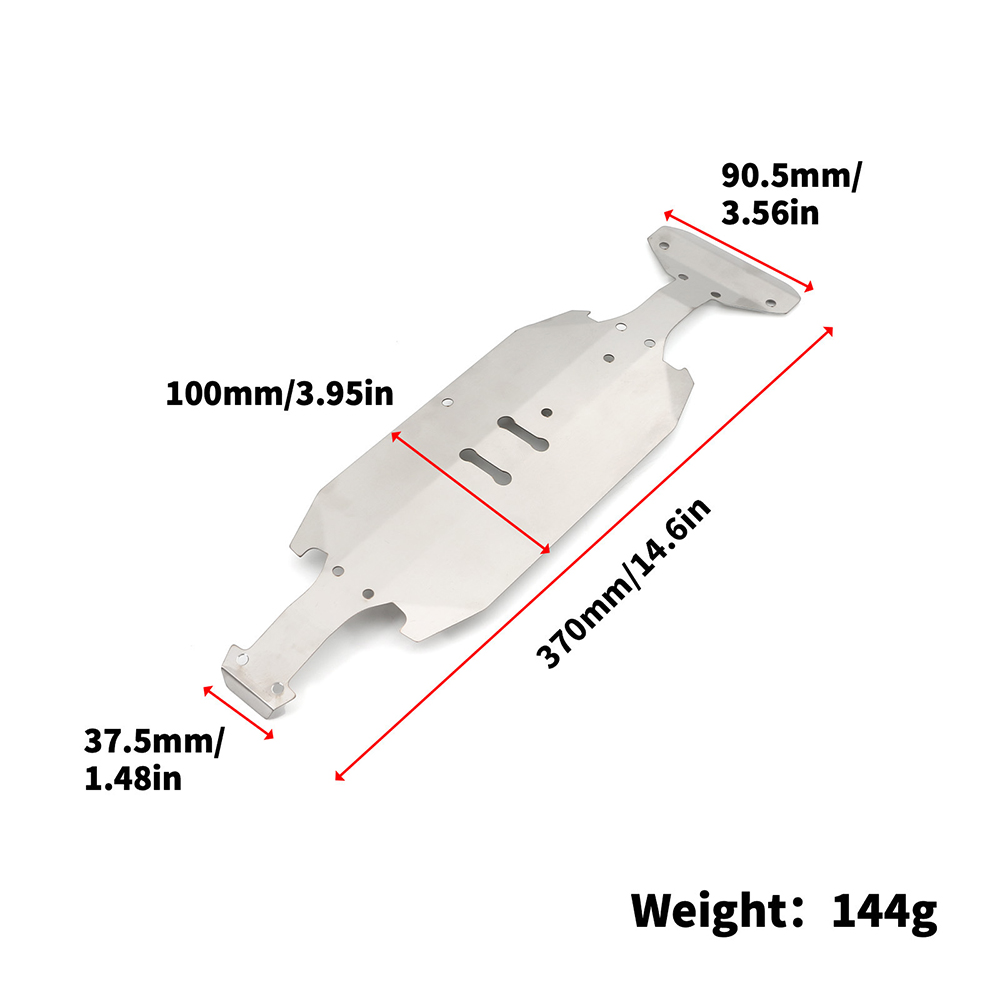 304StainlessSteelChassisFrontAndRearGuardsScratch-ResistantAndAnti-ScratchPlatesforTAMIYAXV-02RCCarP-2003116-2