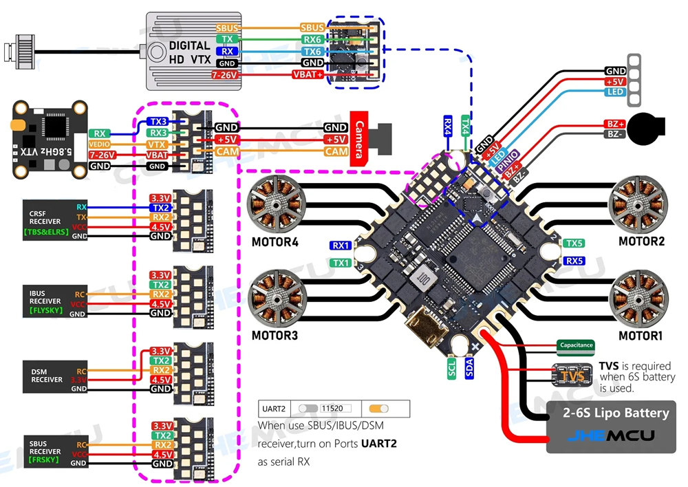 305x305mmJHEMCUGHF722AIOICMF7FlightControllerwith5VBECOutputAIO40ABL_S4IN1ESC2-6SforFPVRacingRCDrone-1981529-8