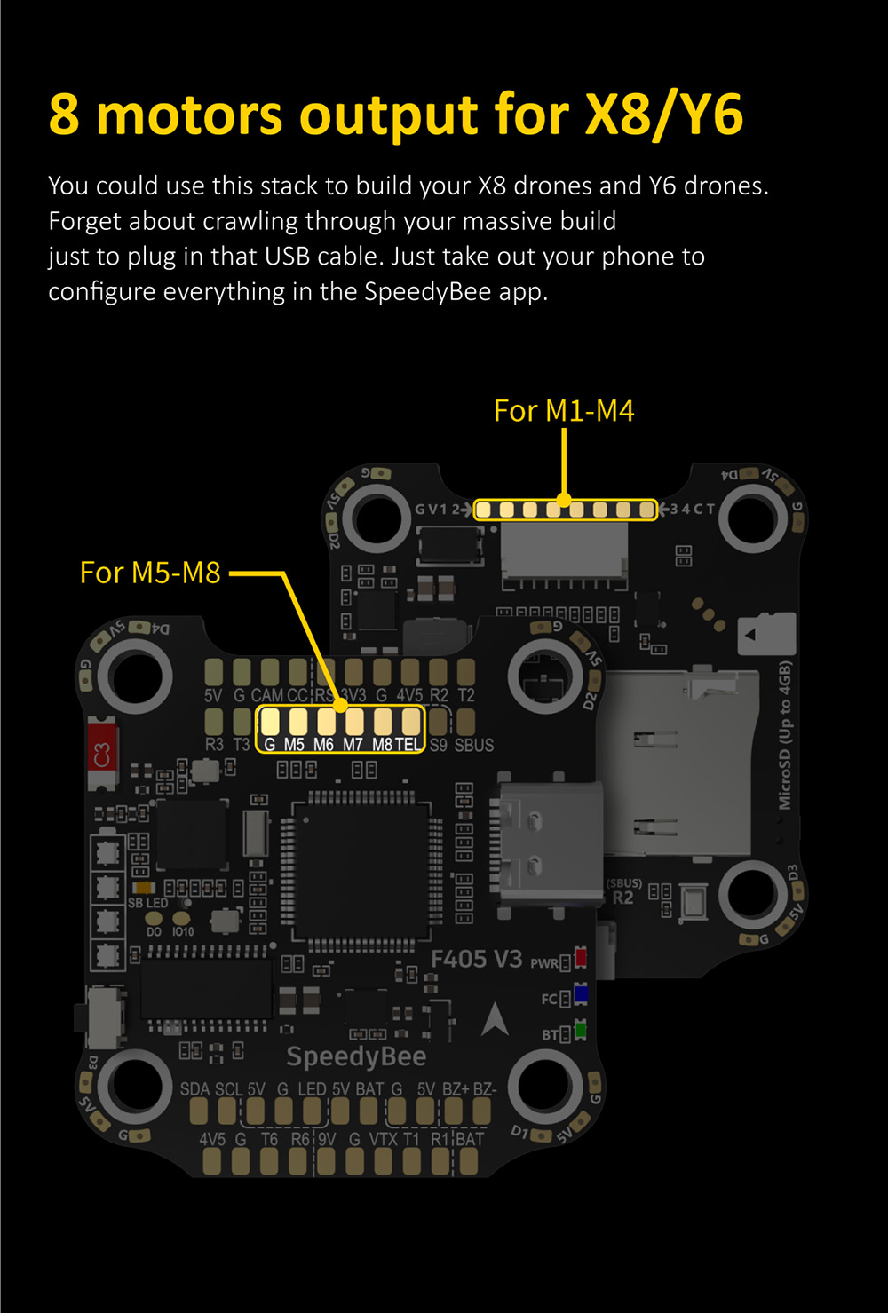 305x305mmSpeedyBeeF405V3BLS60A4In1ESCF4OSDFlightController3-6Swith9V5V33VBECOutputStackforRCDroneFPV-2008622-6