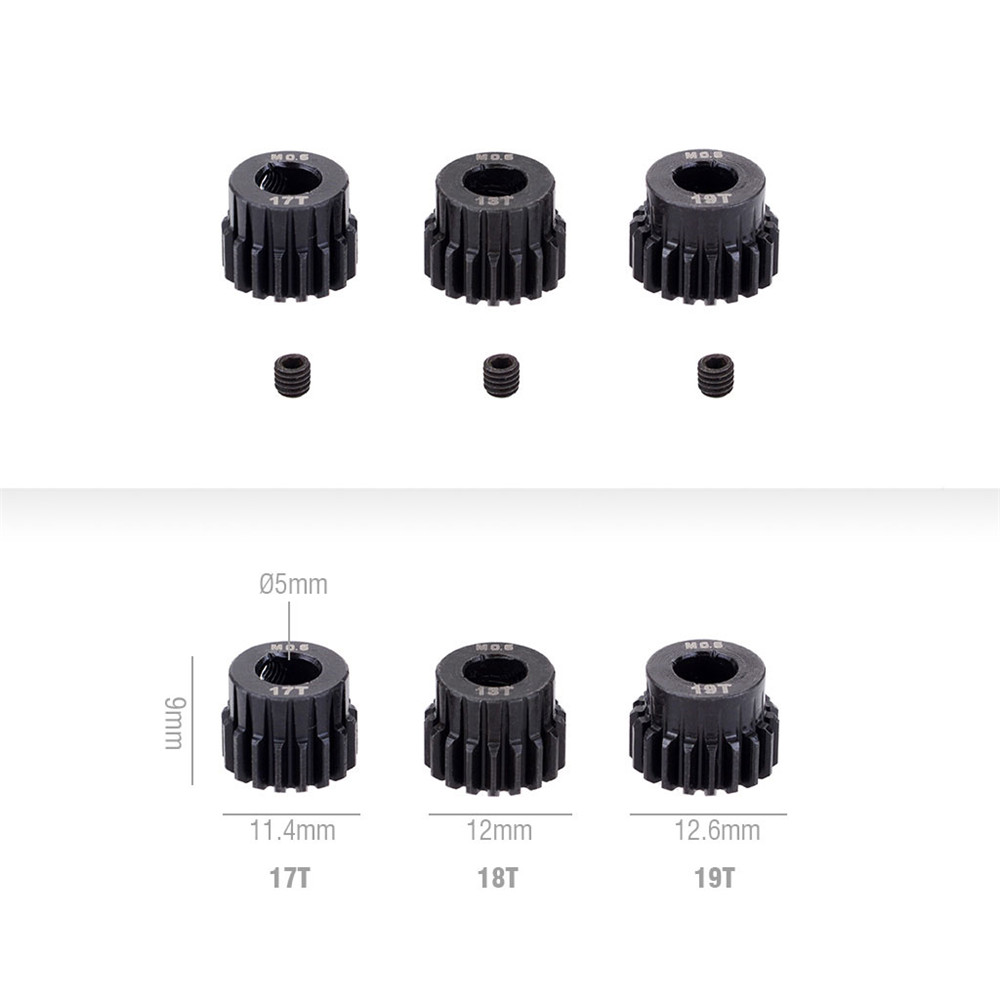 3PCSM0617T-28TMetalPinionMotorGearfor5mmShaft18RCCarEngineSpareParts-1582657-2