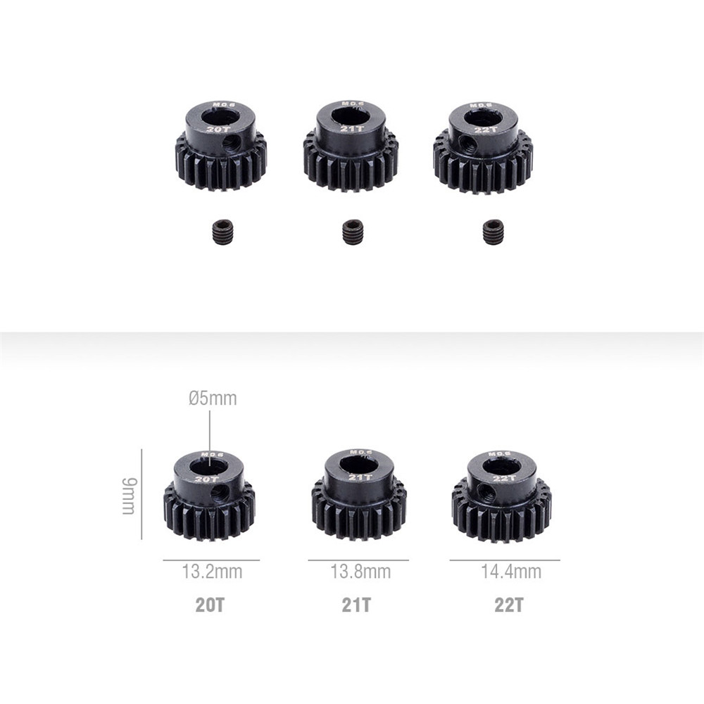 3PCSM0617T-28TMetalPinionMotorGearfor5mmShaft18RCCarEngineSpareParts-1582657-3