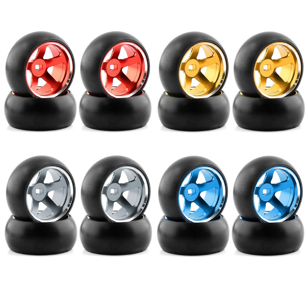 4PCSDriftTiresWheelsMetalRimsforWltoysK989K969P939284161284010284131MINI-Q128RCCarVehiclesModelParts-1977583-6