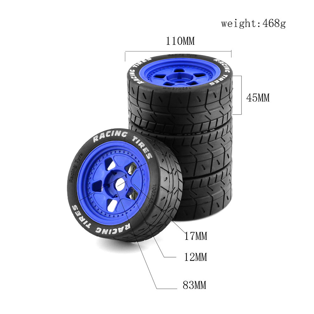 4PCSOffRoadTiresWheel17mmHexHubsfor17RCRacingCarArrmaInfractionFelonyZDKMRCCarParts-1998999-1