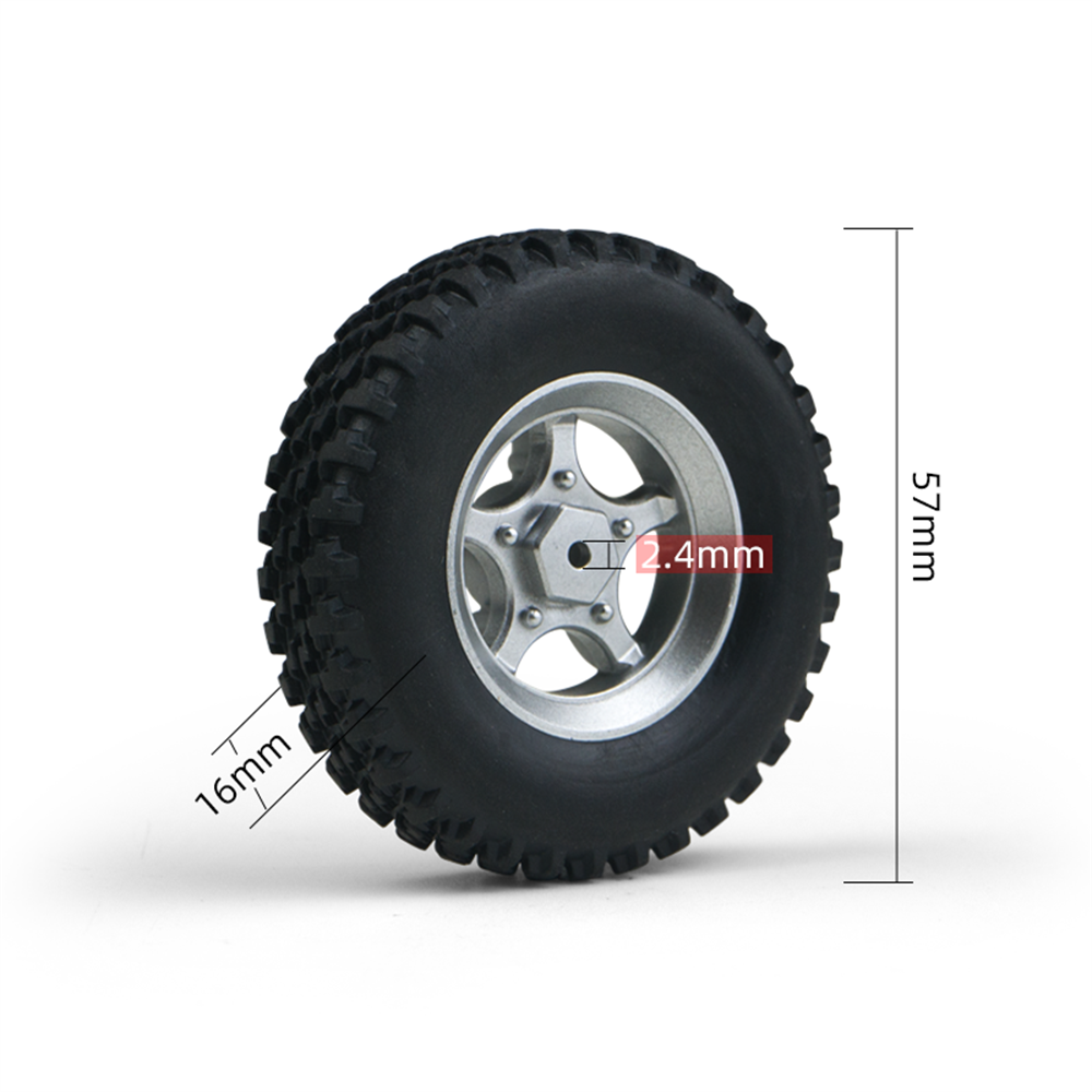 4PCSSGPINECONEFORSET1612WPLWP14116RCCarPartsTiresWheelsRimsFrontRearGlued1612-021VehiclesModelsSpare-1995124-1