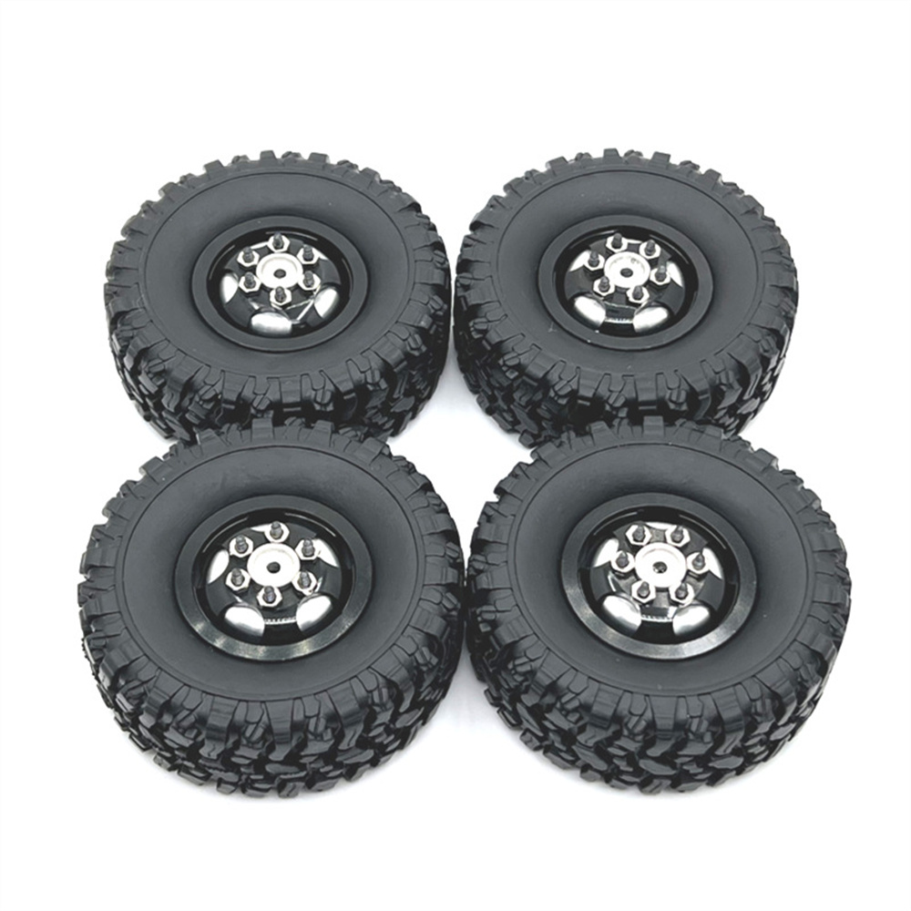 4PCSUpgradedMetalRimsTiresWheelsMNRCMN82forTOYOTALandCruiserLC79112WPL116RCCarsVehiclesModelsSparePa-2006205-2