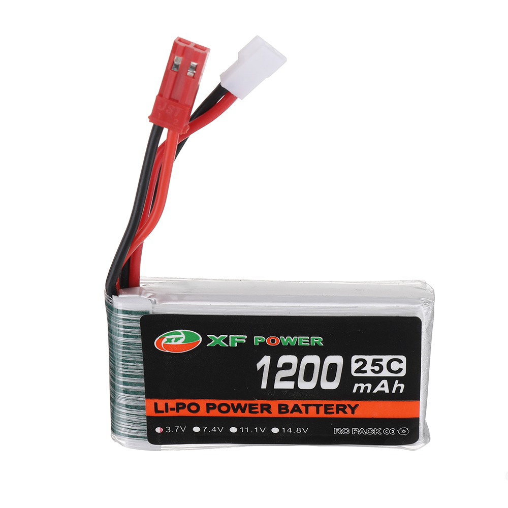 4PCSXFPOWER37V1200mAh25C1SLiPoBatteryJSTPlugwithBatteryChargerforRCDrone-1978496-2