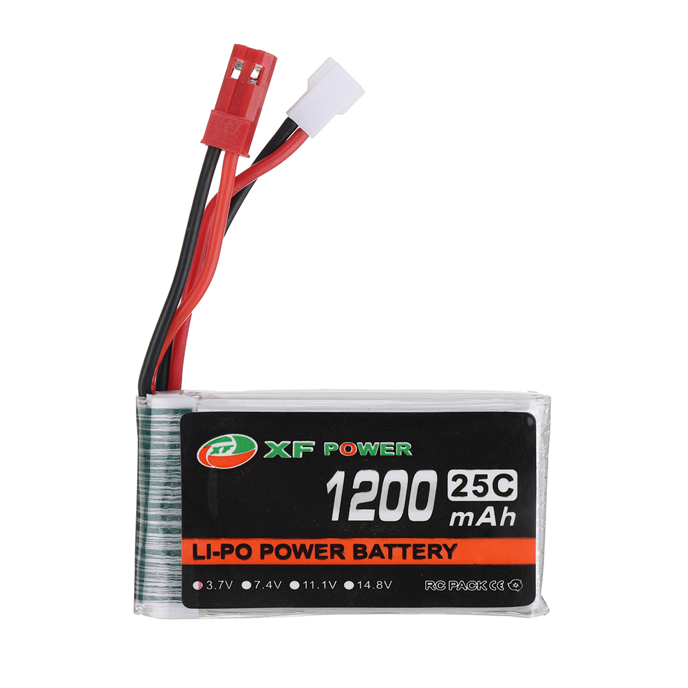 4PCSXFPOWER37V1200mAh25C1SLiPoBatteryJSTPlugwithBatteryChargerforRCDrone-1978496-4
