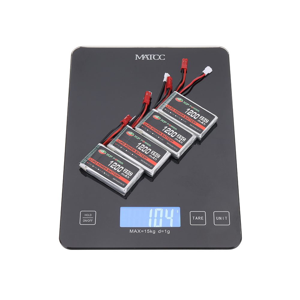 4PCSXFPOWER37V1200mAh25C1SLiPoBatteryJSTPlugwithBatteryChargerforRCDrone-1978496-8