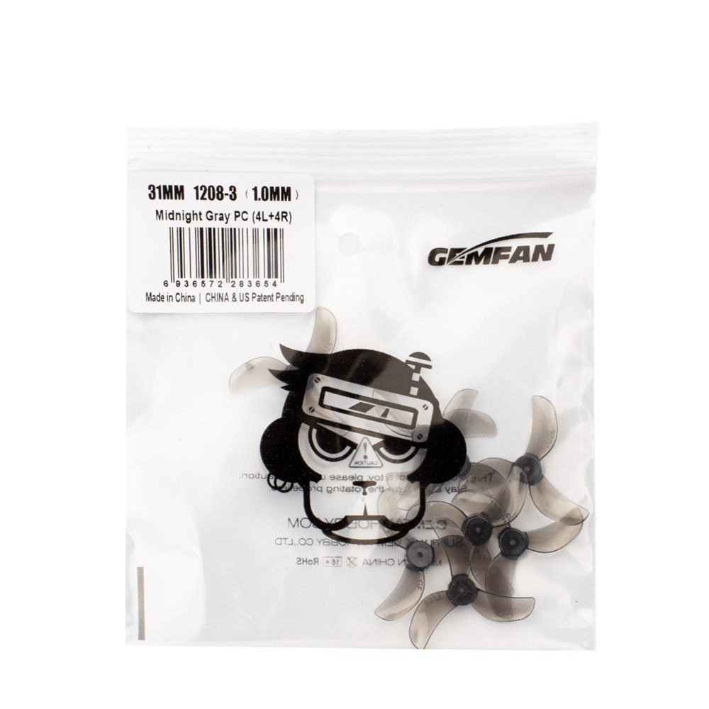 4PairsGemfan120831mm12Inch4-BladePropeller08mm10mm15mmShaftHolefor080225000KVHighKVMotorDIYWhoopRCDr-1984445-11