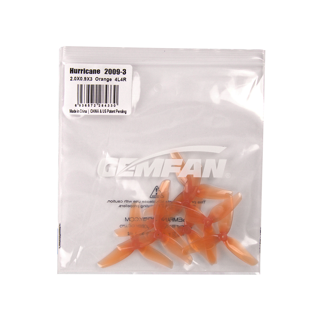 4PairsGemfanHurricane2009Ultra-Light2Inch3-BladePCPropellerforHigh-PoweredRCFPVRacingDronePerformanc-1990910-11