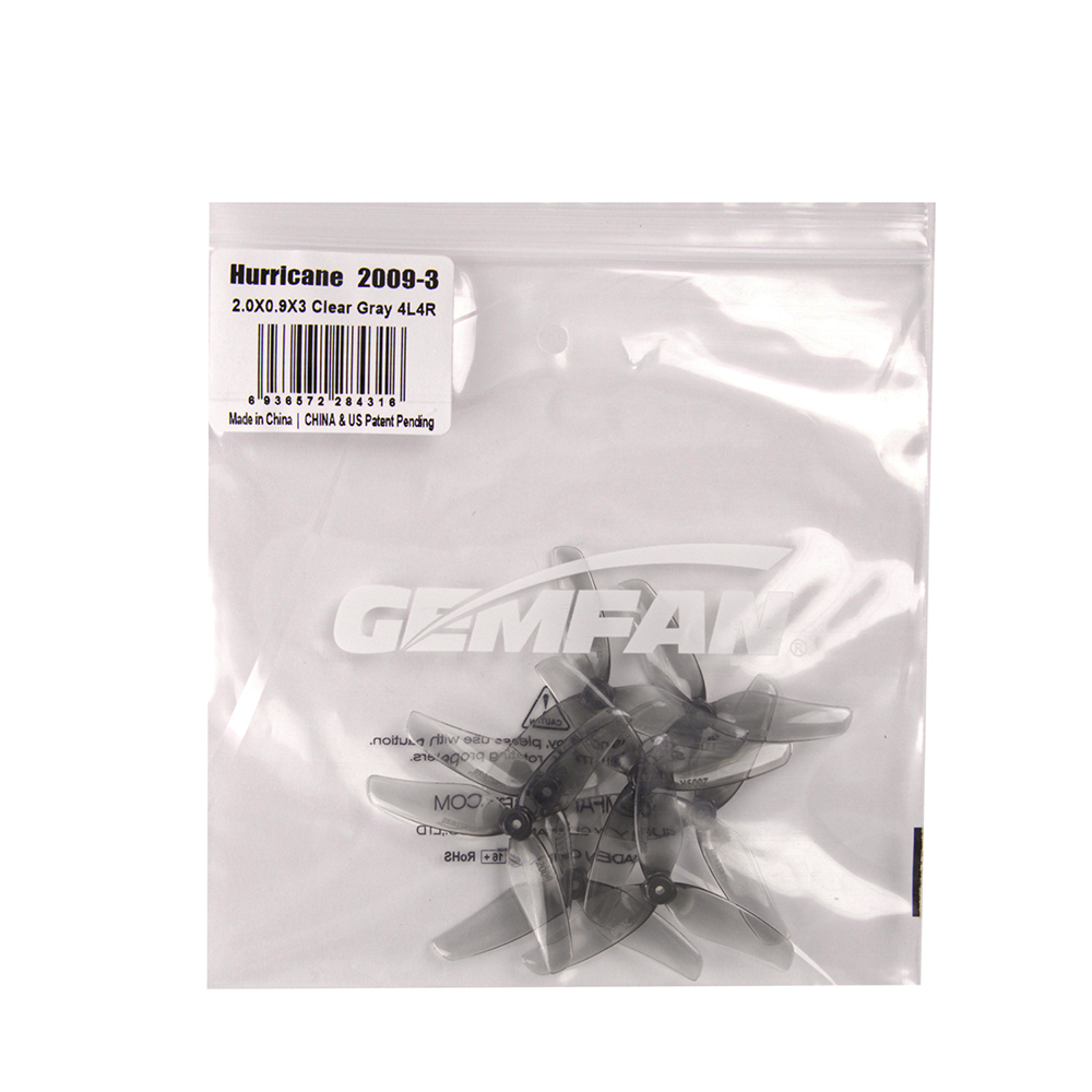 4PairsGemfanHurricane2009Ultra-Light2Inch3-BladePCPropellerforHigh-PoweredRCFPVRacingDronePerformanc-1990910-8