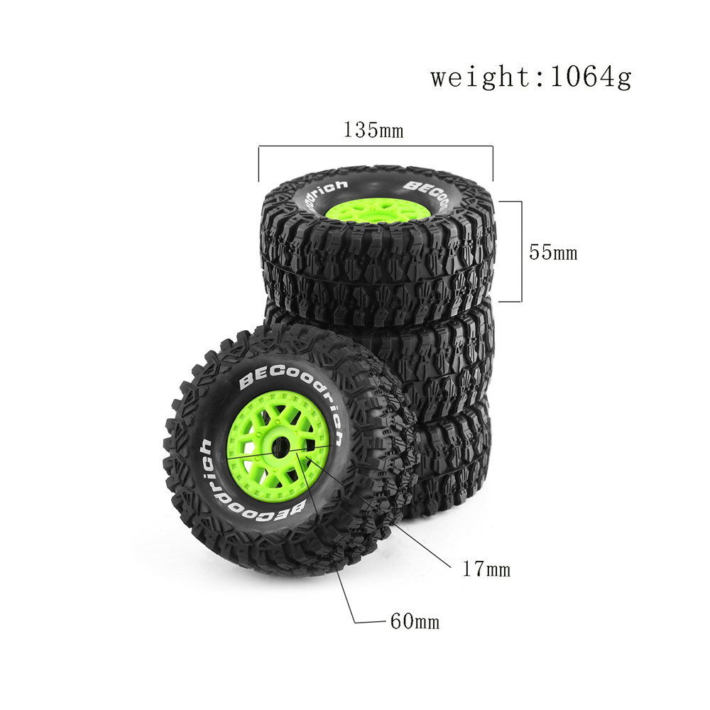 4Pcs135mm178DesertShortCourseTruckTire17mmWheelHexforARRMAMojaveUDRYikongDF7FSOff-roadRCCar-1996981-2