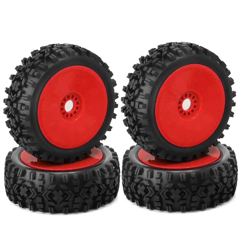 4PcsTiresWheelRims17mmHexfor18NitroOffRoadRCCarHSPHPIKyoshoZDHongnuoRedcatTrxsParts-2011514-7