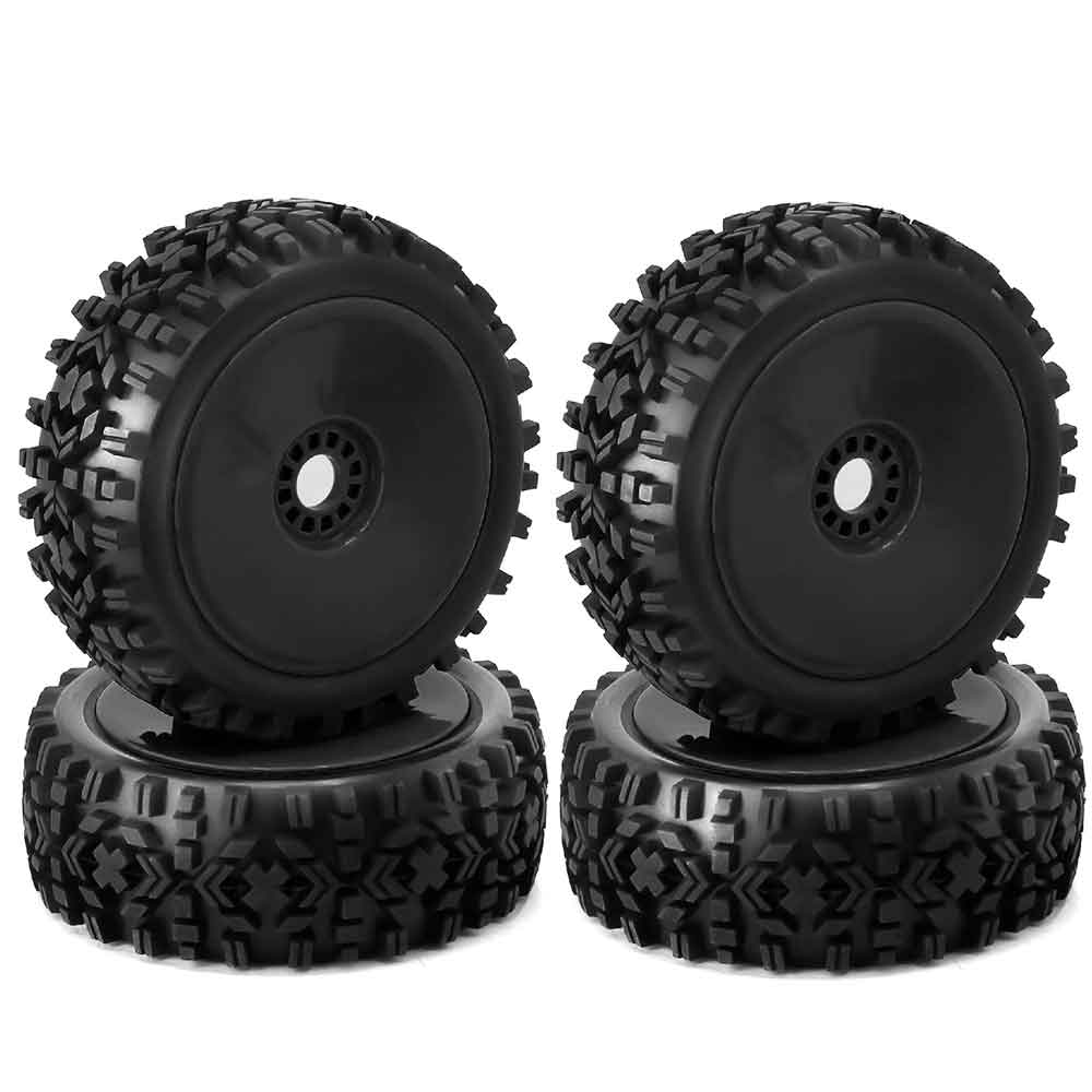 4PcsTiresWheelRims17mmHexfor18NitroOffRoadRCCarHSPHPIKyoshoZDHongnuoRedcatTrxsParts-2011514-8