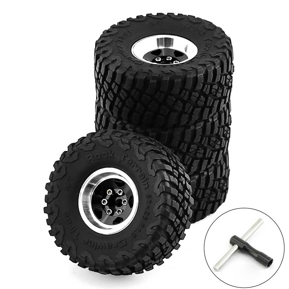 4pcs10inchClimbingCarAluminumAlloyRCCarWheelTirefor118TRX4MSCX24FMSFCX18FCX24FuritekFX118Off-roadPar-1999176-13