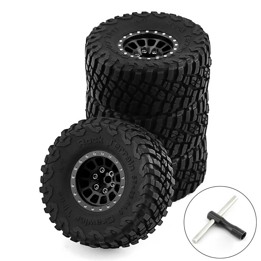 4pcs10inchClimbingCarAluminumAlloyRCCarWheelTirefor118TRX4MSCX24FMSFCX18FCX24FuritekFX118Off-roadPar-1999176-15