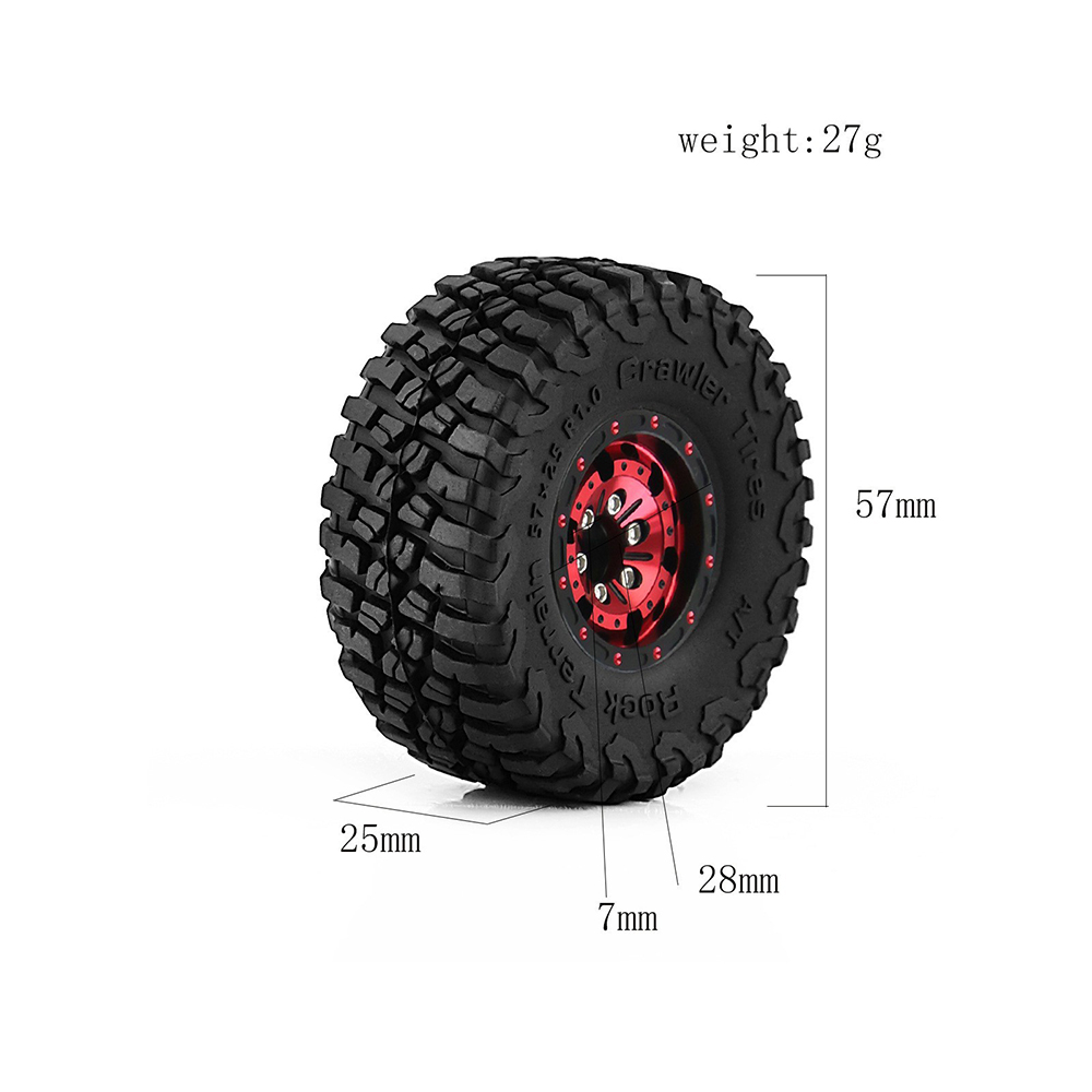4pcs10inchClimbingCarAluminumAlloyRCCarWheelTirefor118TRX4MSCX24FMSFCX18FCX24FuritekFX118Off-roadPar-1999176-8
