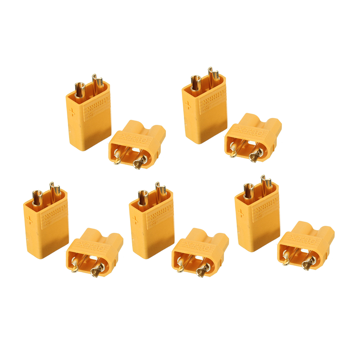 5PairXT302mmGoldenMaleFemalePlugInterfaceConnector-1134014-1