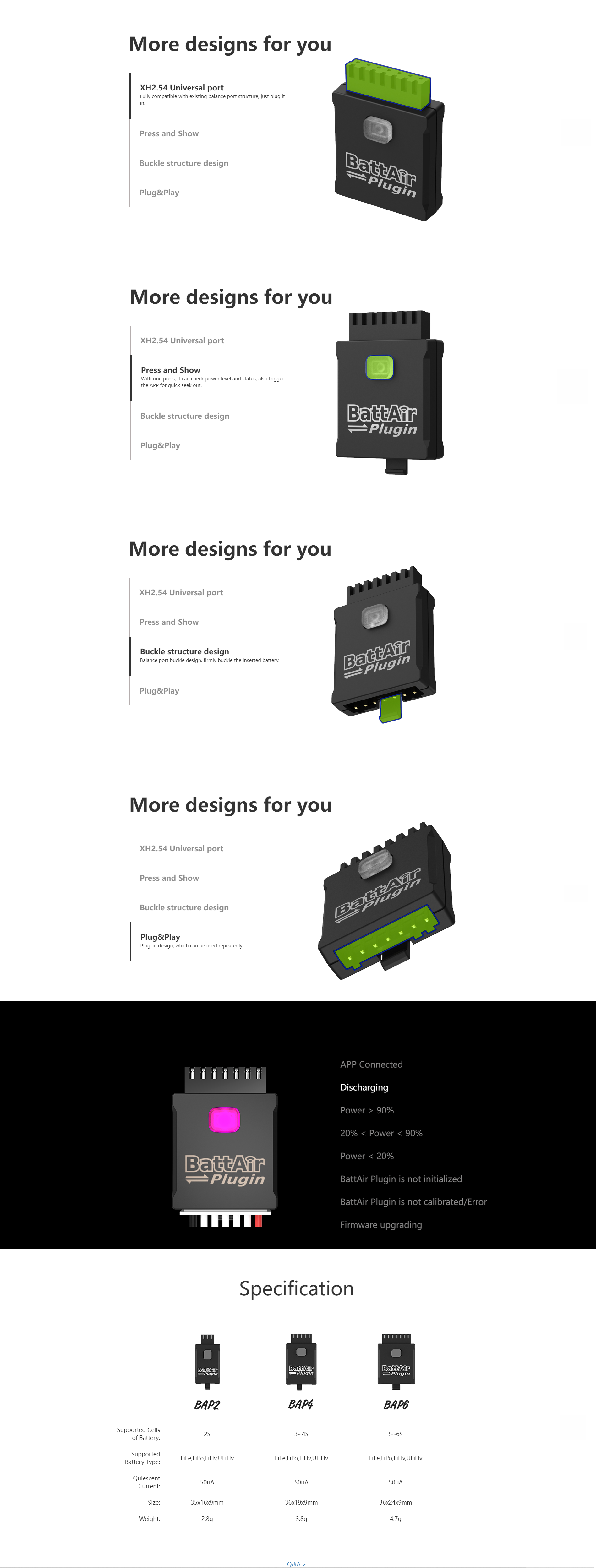 5PcsISDT2S3S4S5S6SBattAirPluginVoltageCheckerBluetoothAPPSmartPlugforLiFeLiPoLiHvULiHvBattery-1917769-2