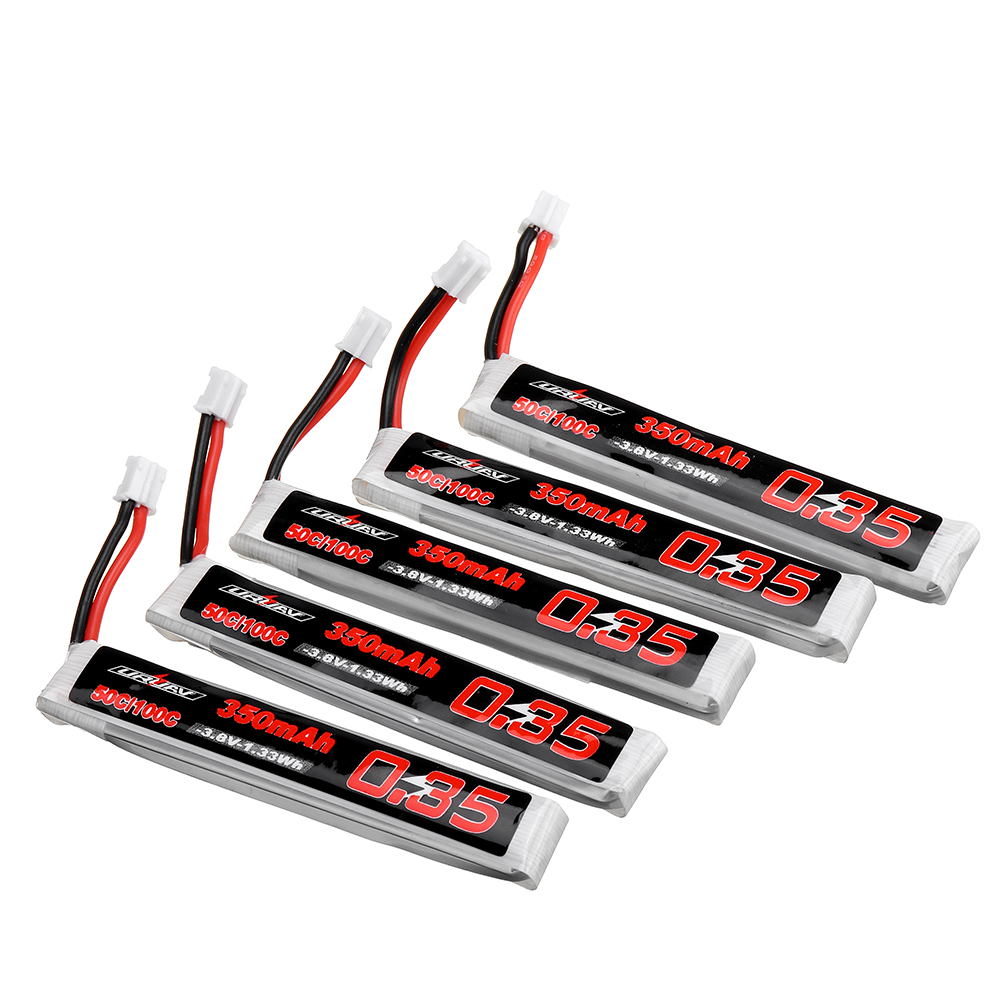 5PcsURUAV38V350mAh50100C1SLipoBatteryPH20PlugforRCRacingDrone-1745442-1