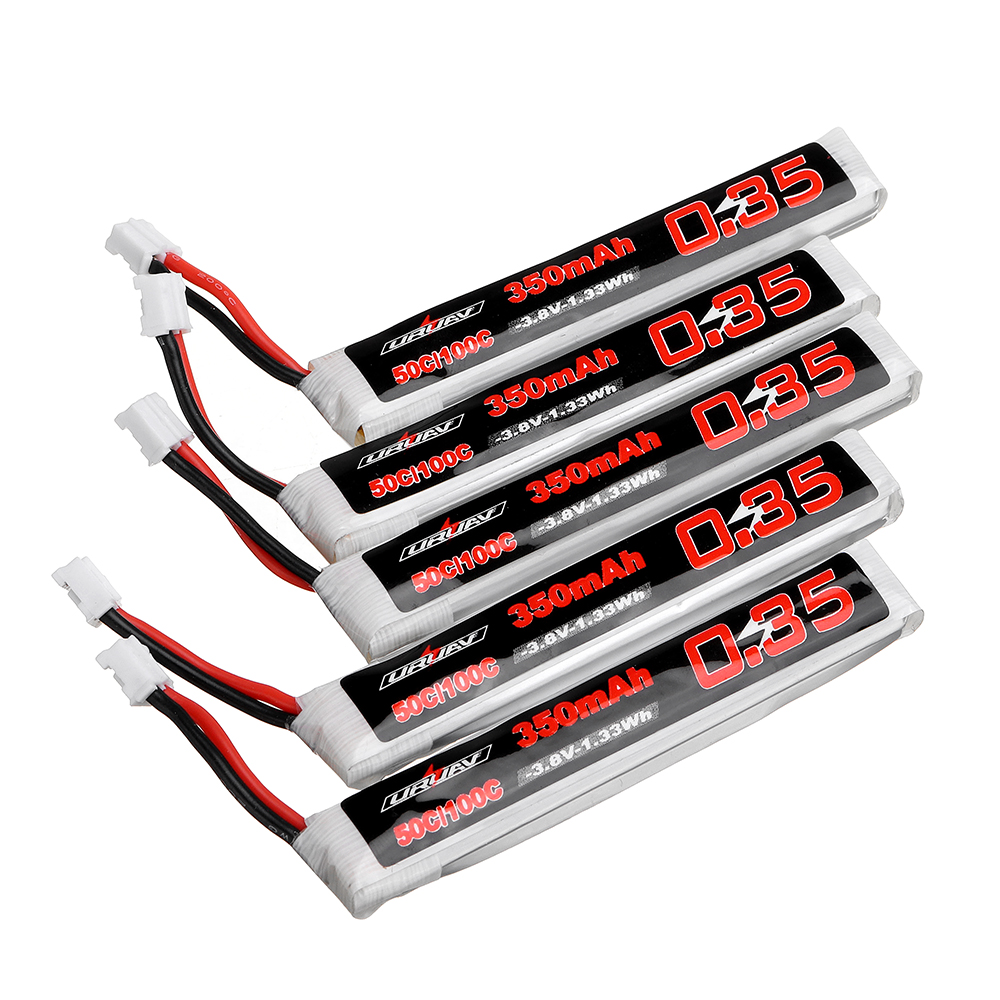 5PcsURUAV38V350mAh50100C1SLipoBatteryPH20PlugforRCRacingDrone-1745442-2