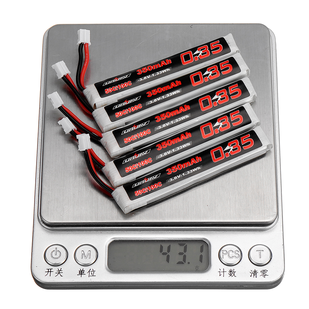 5PcsURUAV38V350mAh50100C1SLipoBatteryPH20PlugforRCRacingDrone-1745442-11