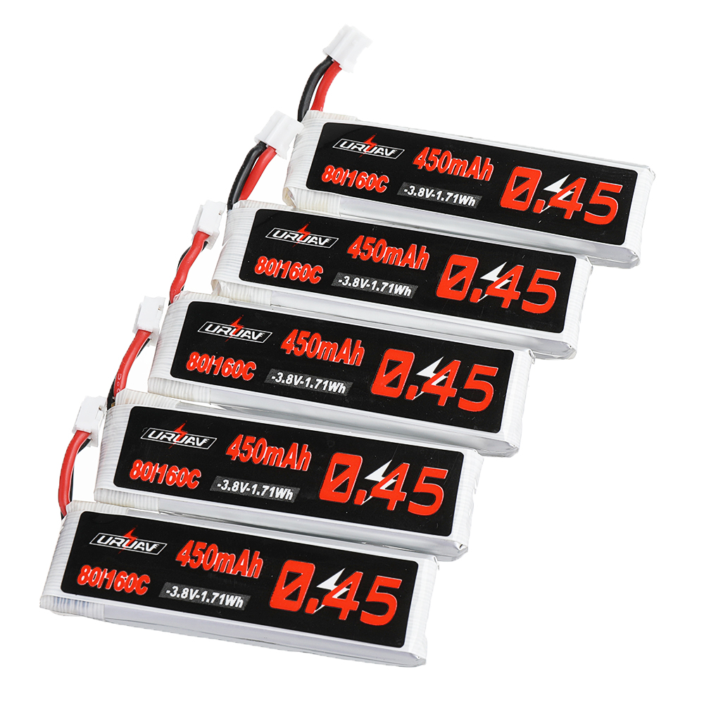 5PcsURUAV38V450mAh80C160C1SLipoBatteryPH20PlugforHappymodelCrux3EMAXEZTinyhawkII75mmTiny7HappymodelS-1614624-1