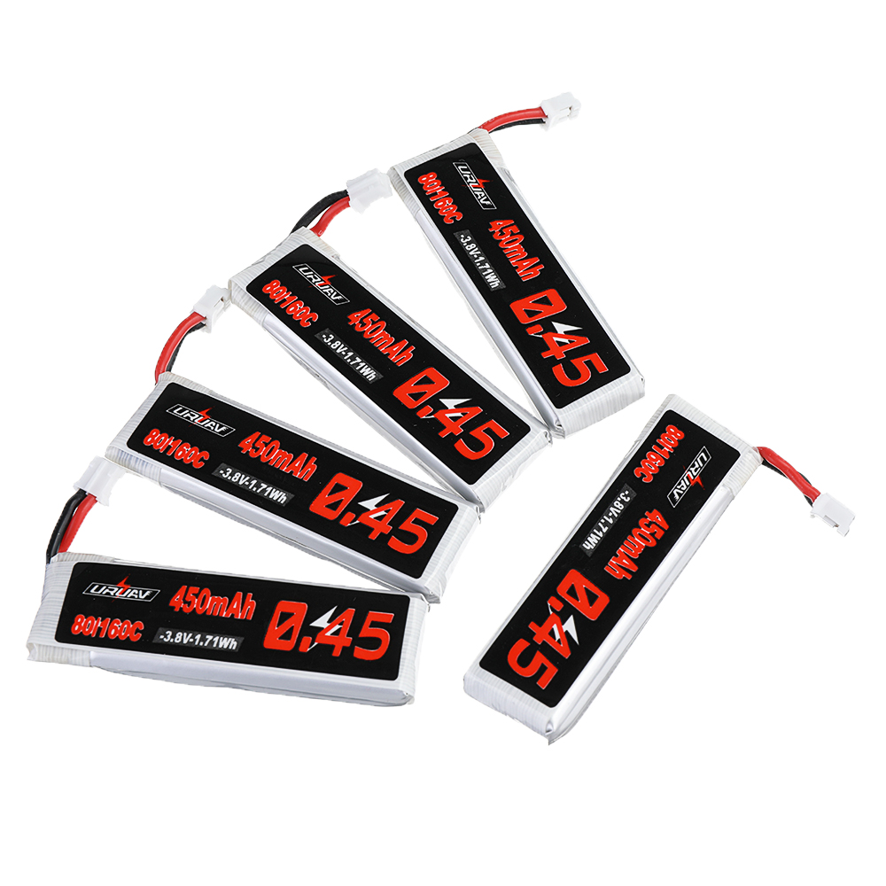 5PcsURUAV38V450mAh80C160C1SLipoBatteryPH20PlugforHappymodelCrux3EMAXEZTinyhawkII75mmTiny7HappymodelS-1614624-3