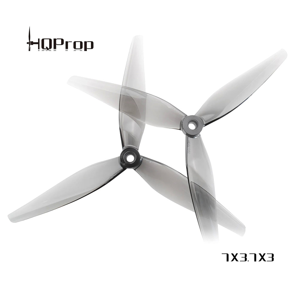 6PairsHQProp7X37X370377Inch3-BladePropellerPolyCarbonateforLongRangeRCFPVRacingDrone-2000071-3