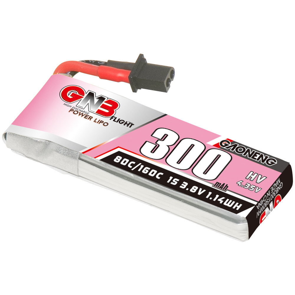 6PcsGaoneng38V300mAh80C1SLiHVBatteryA30PlugWithAdapterCableforEmaxTinyhawkSBetaFPVBeta75X-1989064-3