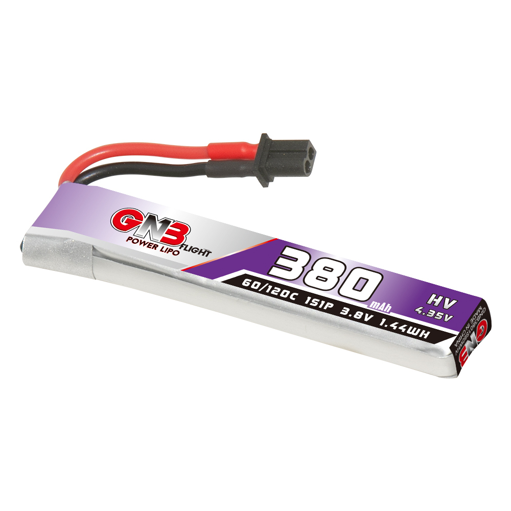 6PcsGaoneng38V380mAh60C1SLiHVBatteryA30PlugWithAdapterCableforHappymodelMobula6BetaFPVMeteor65-1988656-4