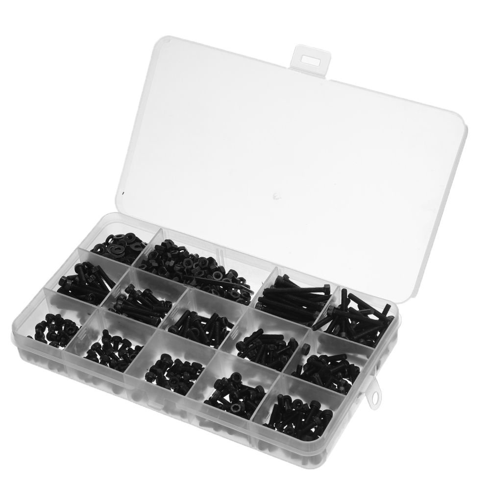 730pcsM3CarbonSteelSocketHeadCapScrewsWithFlatWashersNutsMaleWrench-1864418-1