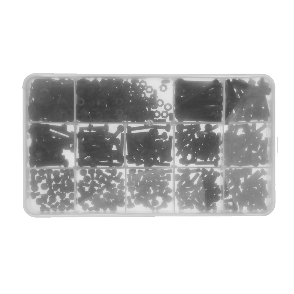 730pcsM3CarbonSteelSocketHeadCapScrewsWithFlatWashersNutsMaleWrench-1864418-10