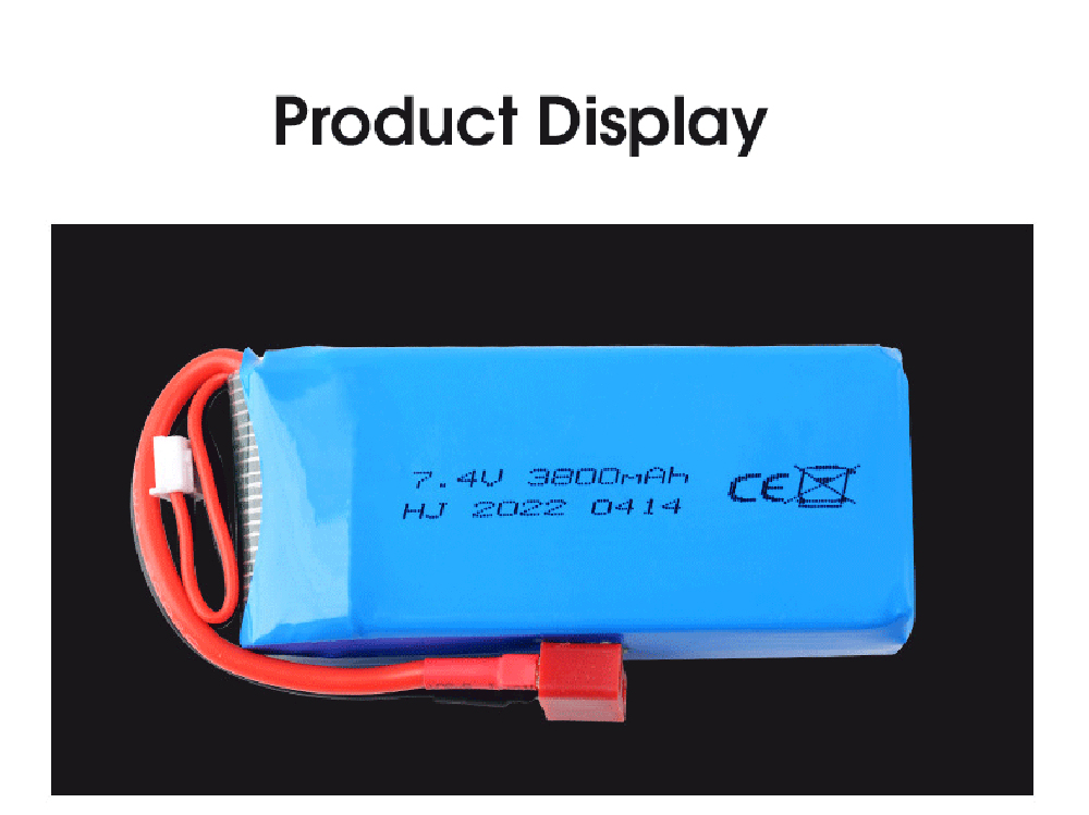 74V3800mAh2SLiPoBatteryXT60PlugforWltoys14400114401012401712401912401812428RCCar-2006056-4