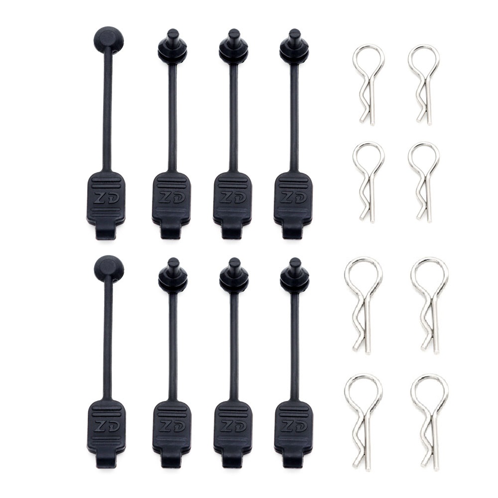 8PCSRCCarBodyClipRubberRetainerShellFixedBuckleLock8301forArrmaLosiZDRacing18110116VehiclesModelsPar-1996087-1