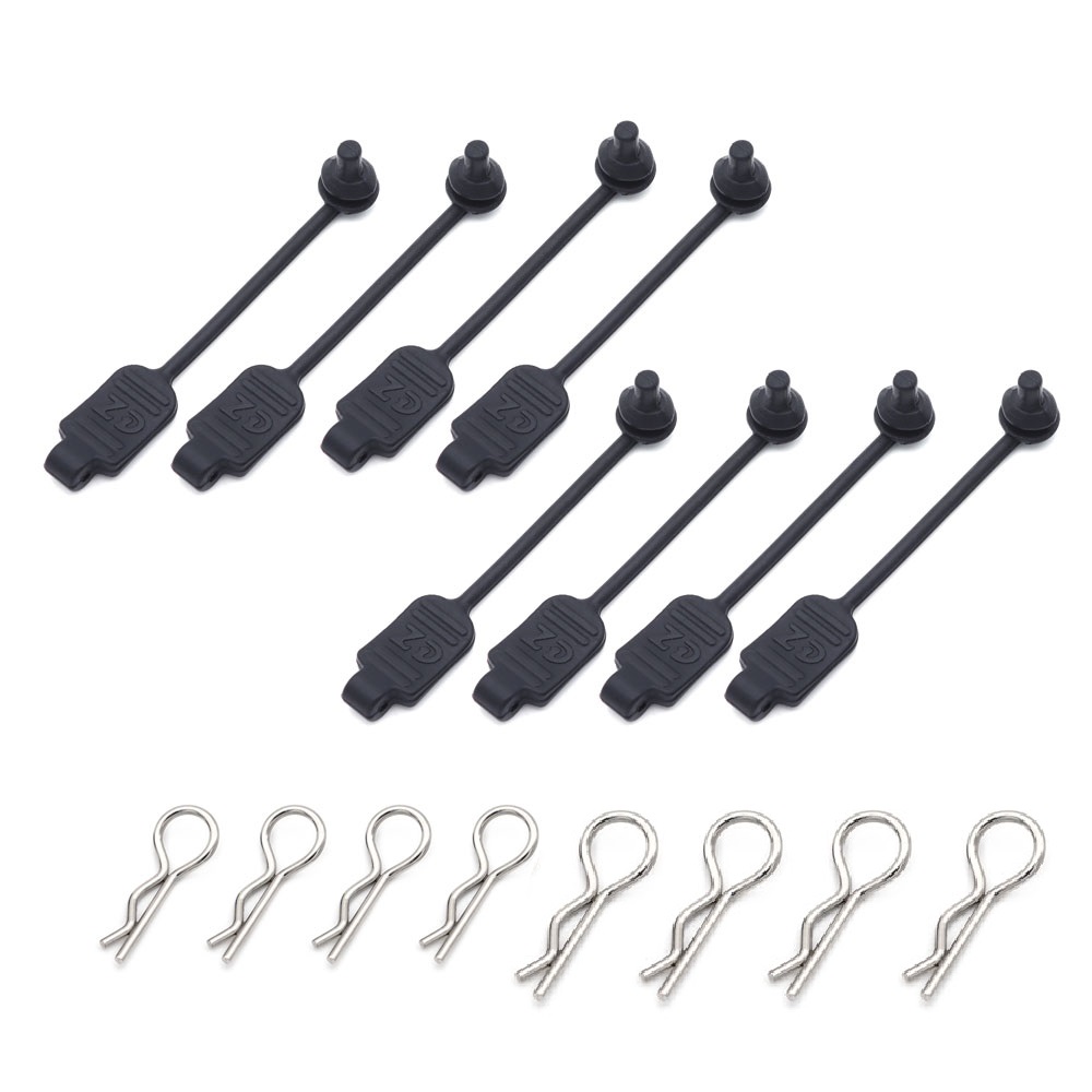 8PCSRCCarBodyClipRubberRetainerShellFixedBuckleLock8301forArrmaLosiZDRacing18110116VehiclesModelsPar-1996087-2