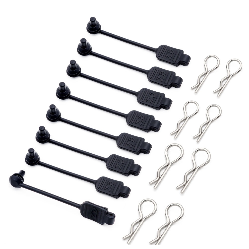 8PCSRCCarBodyClipRubberRetainerShellFixedBuckleLock8301forArrmaLosiZDRacing18110116VehiclesModelsPar-1996087-6