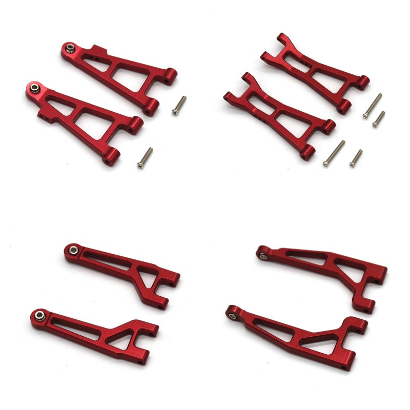 8pcsUpgradePartsForMJXH1616207162081620916210MetalFrontandRearUpperLowerSuspensionArmSet116RCCar-2005902-4