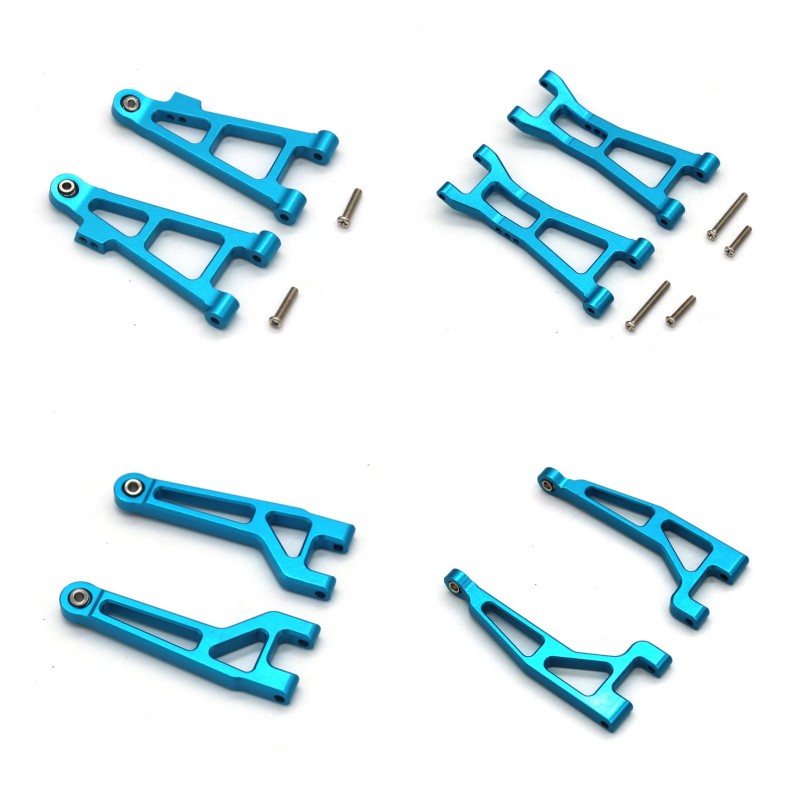 8pcsUpgradePartsForMJXH1616207162081620916210MetalFrontandRearUpperLowerSuspensionArmSet116RCCar-2005902-5