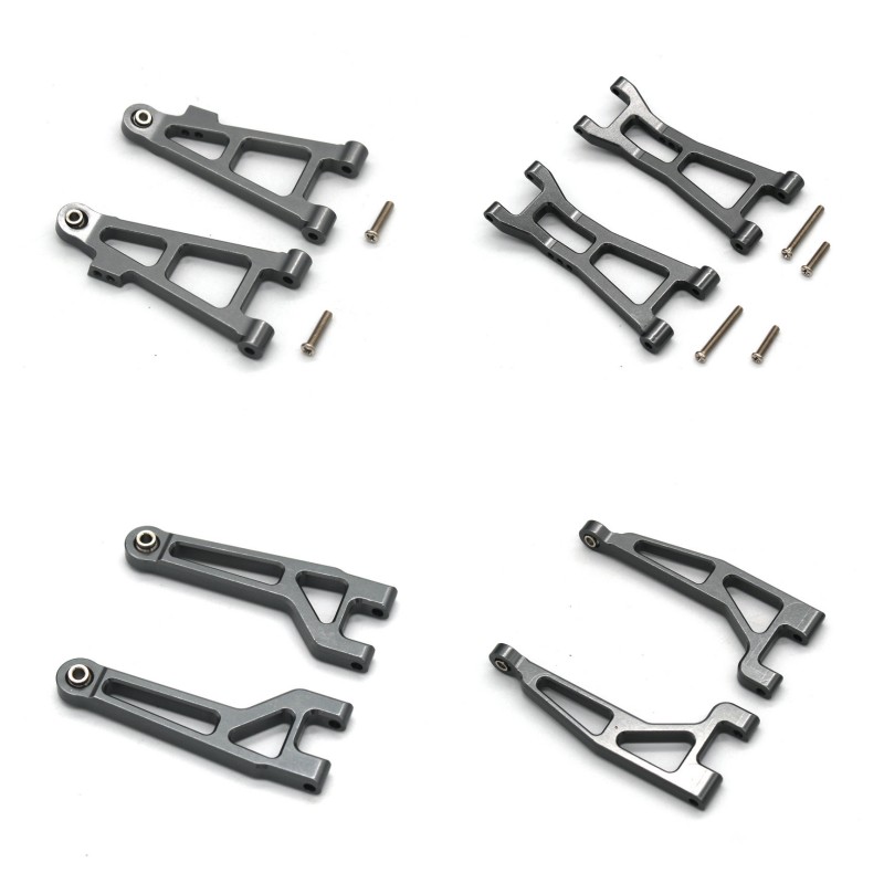 8pcsUpgradePartsForMJXH1616207162081620916210MetalFrontandRearUpperLowerSuspensionArmSet116RCCar-2005902-6