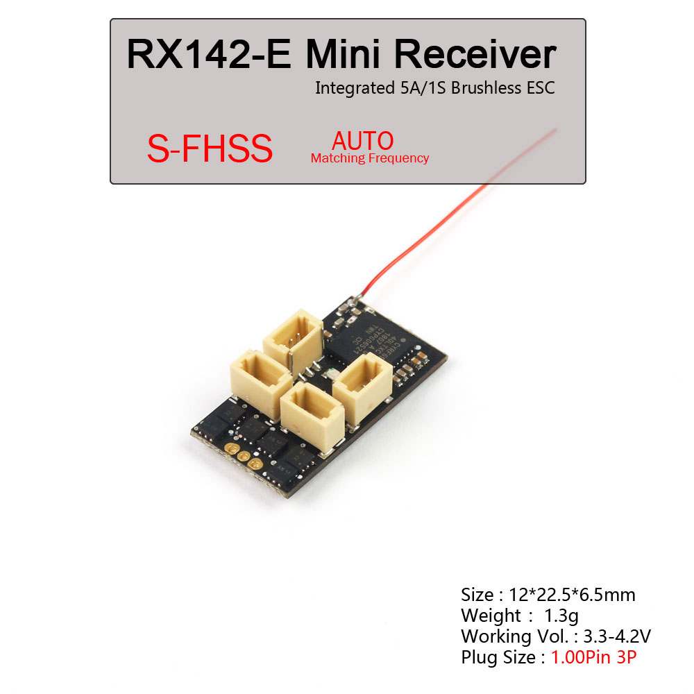AEORCRX142-E24GHz5CHMiniRCReceiverIntegrated1S5ABrushlessESCSupportsFUTABAS-FHSSforRCDrone-1712330-1