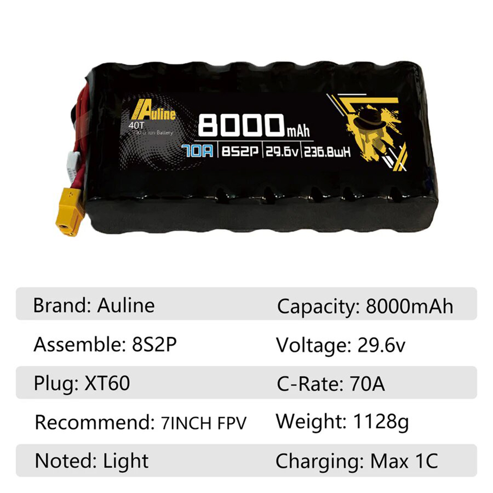 Auline2170040T296V8000mAh8S2P70ALiPoBatteryXT60PlugforRCDrone-2015454-1