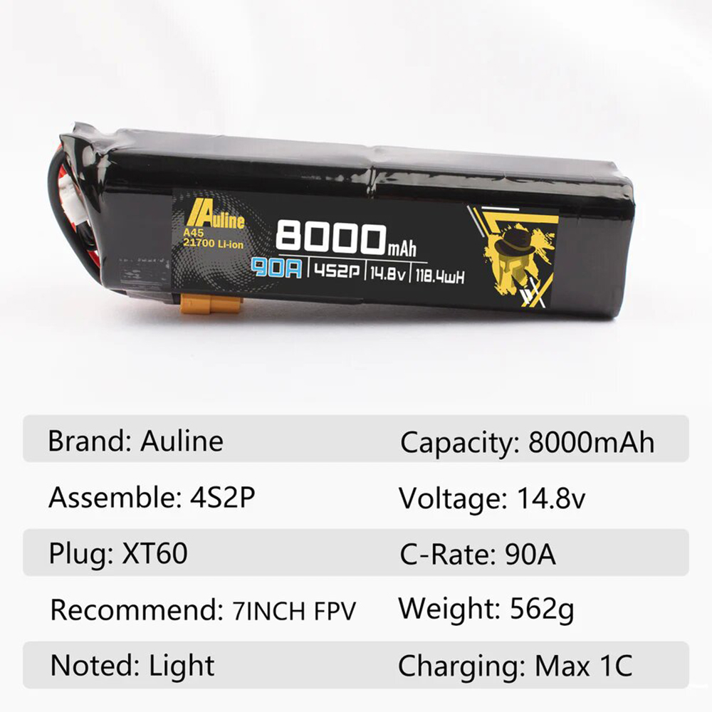 Auline21700A45148V8000mAh4S2P90ALiPoBatteryXT60PlugforRCDrone-2015453-1