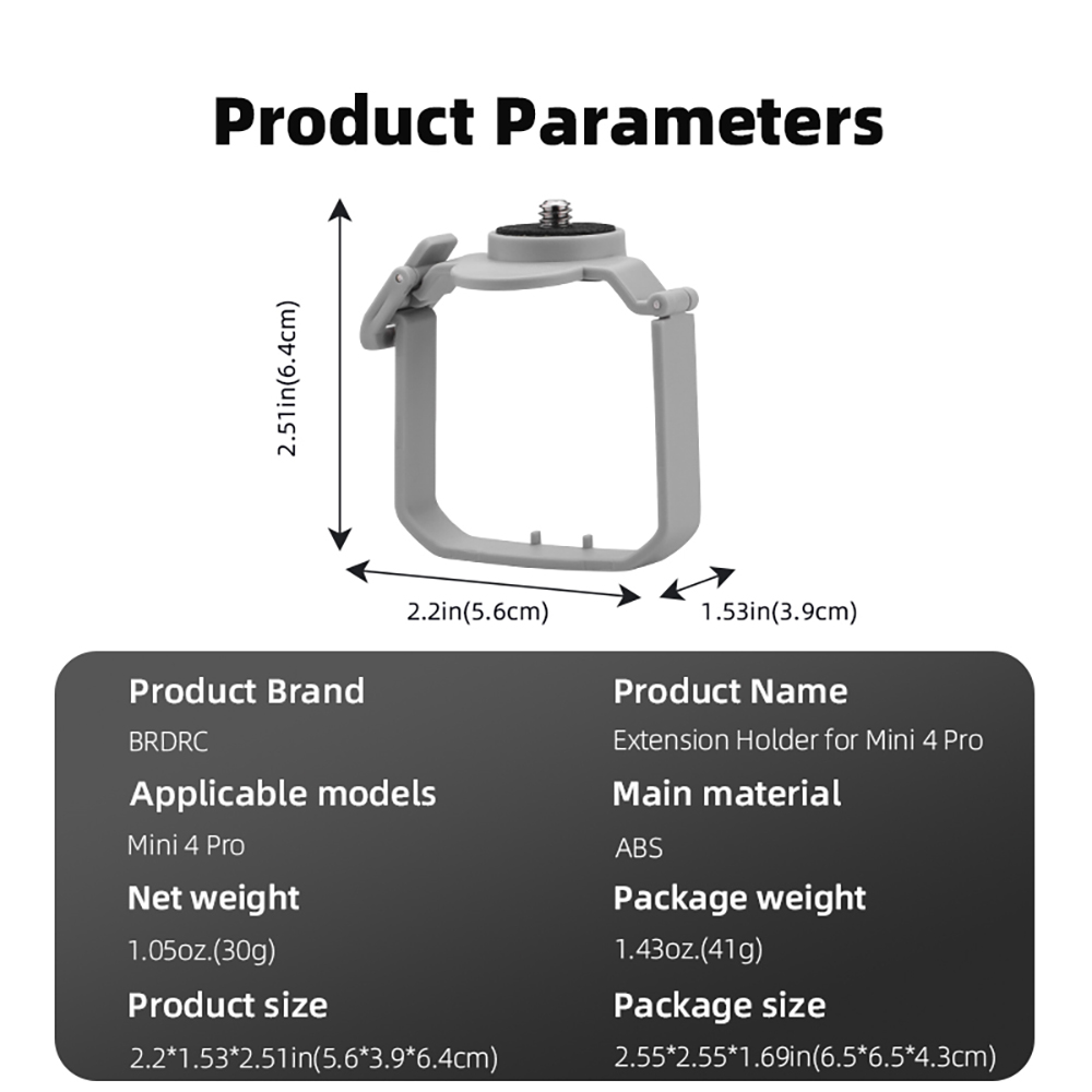 BRDRCExpansionAdapterBracketSportsActionCameraHolderMountforDJIMINI4PRORCDroneQuadcopter-2005255-9