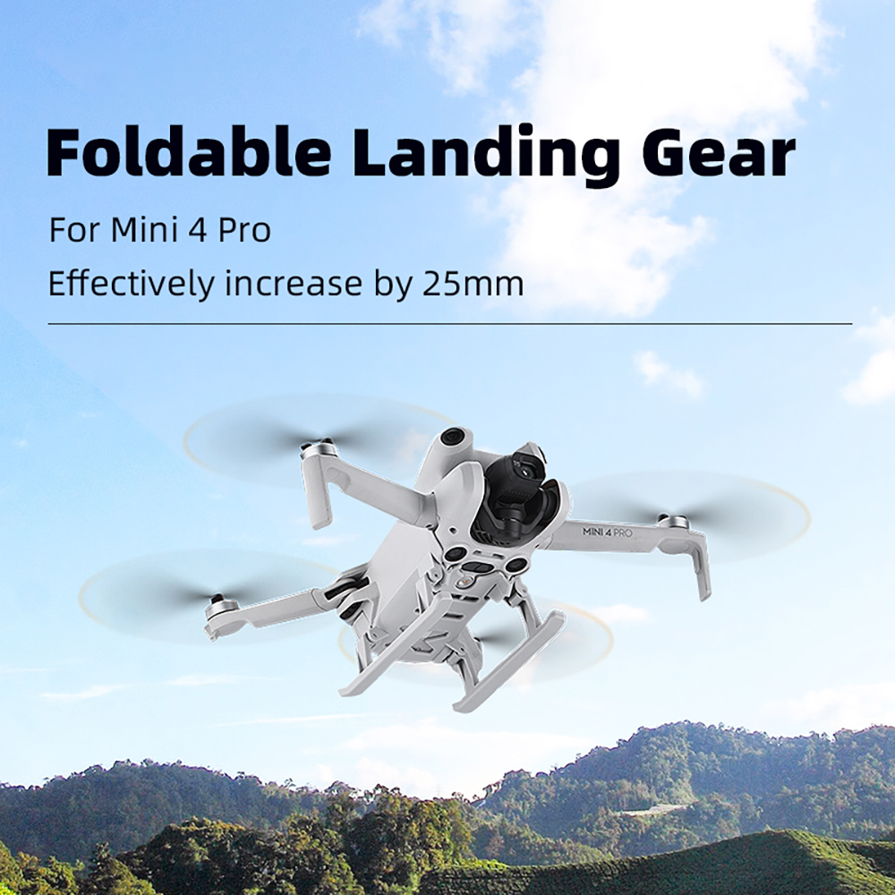 BRDRCFoldableExtendedHeighten25mmLandingGearSkidLegsProtectorSupportforDJIMini4PRORCDroneQuadcopter-2007281-1