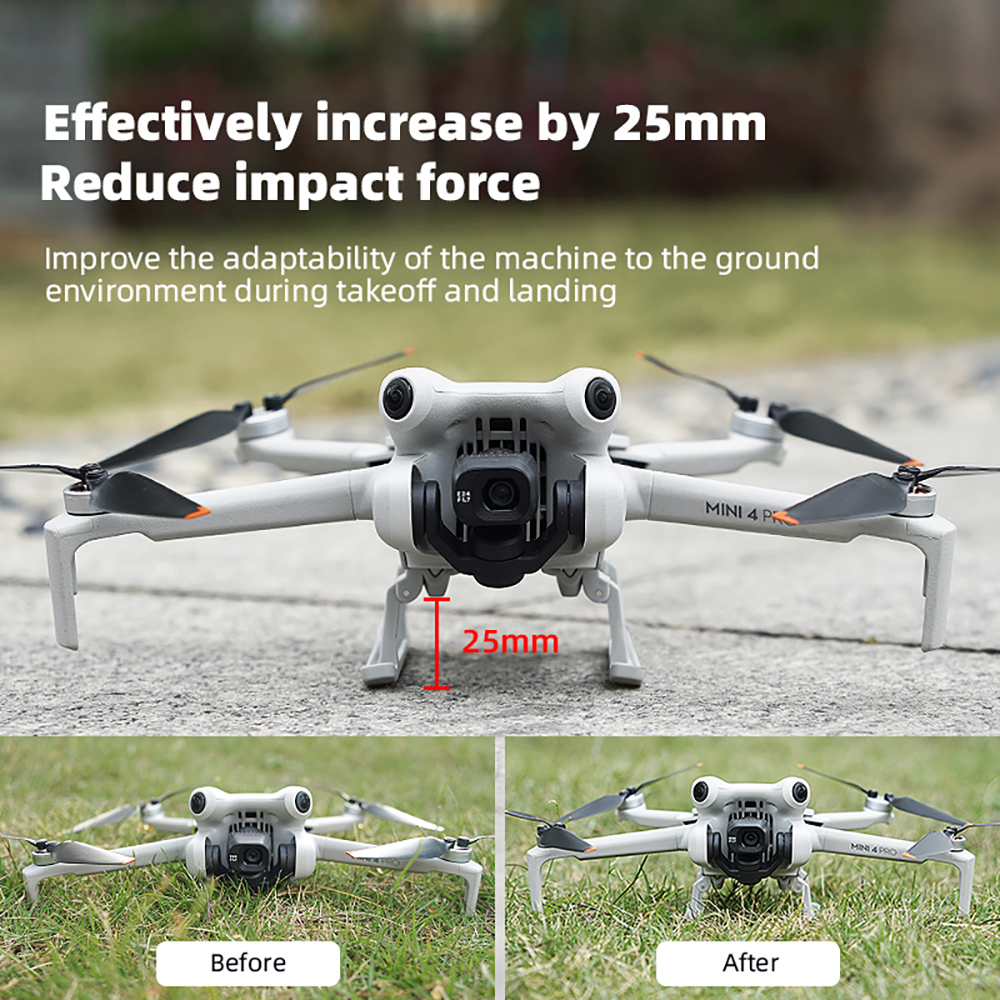 BRDRCFoldableExtendedHeighten25mmLandingGearSkidLegsProtectorSupportforDJIMini4PRORCDroneQuadcopter-2007281-4